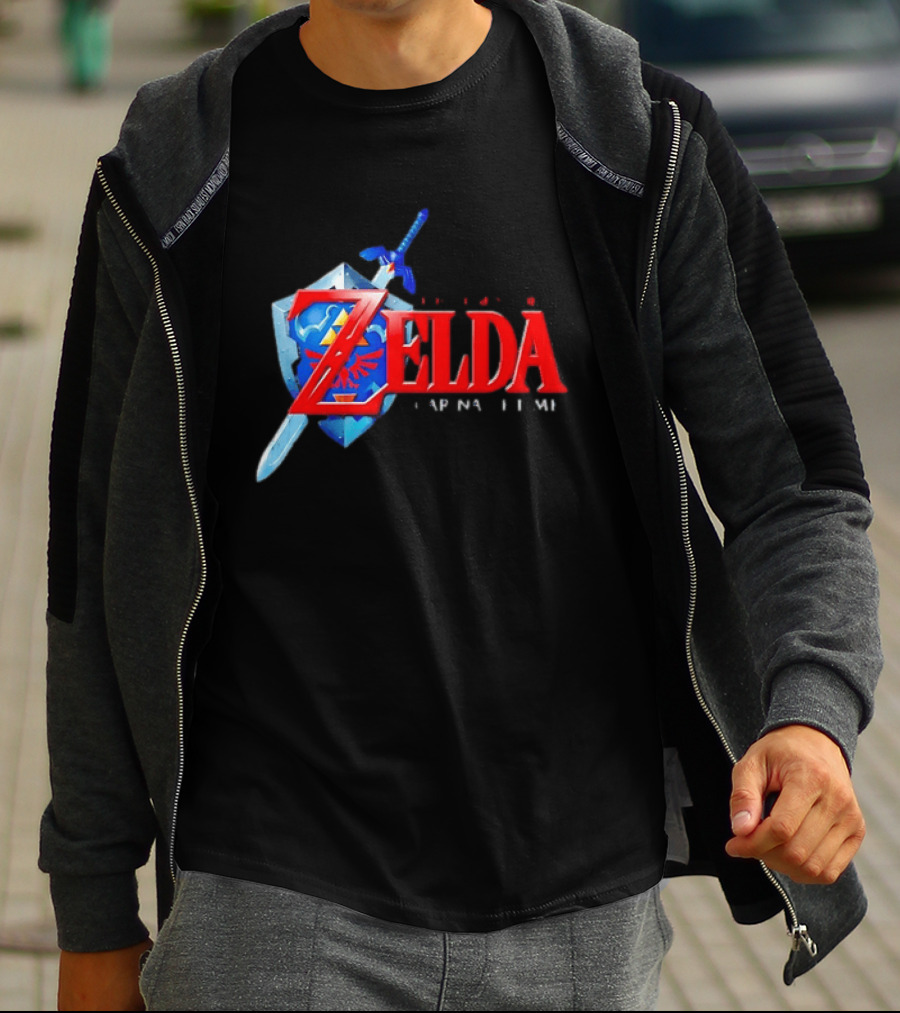 The Legend Of Zelda Ocarina Of Time Shield Sword T-Shirt