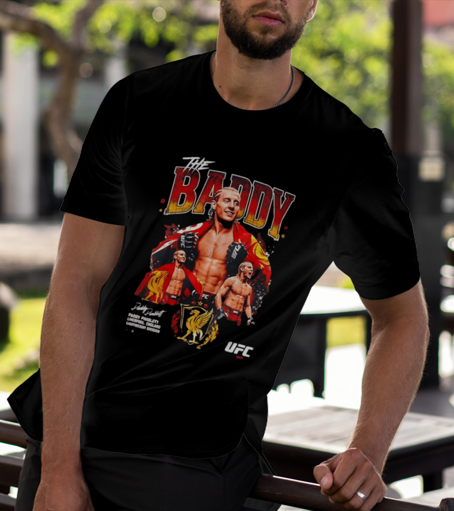 Paddy Pimblett The Baddy UFC Liverpool FC Crest T-Shirt