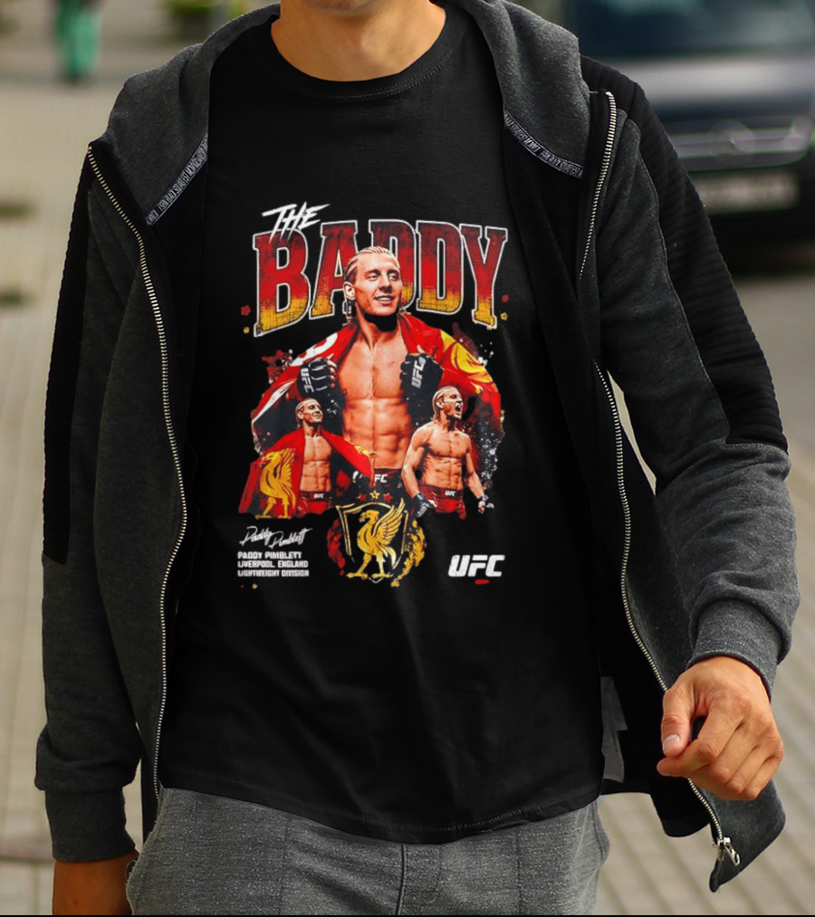 Paddy Pimblett The Baddy UFC Liverpool FC Crest T-Shirt