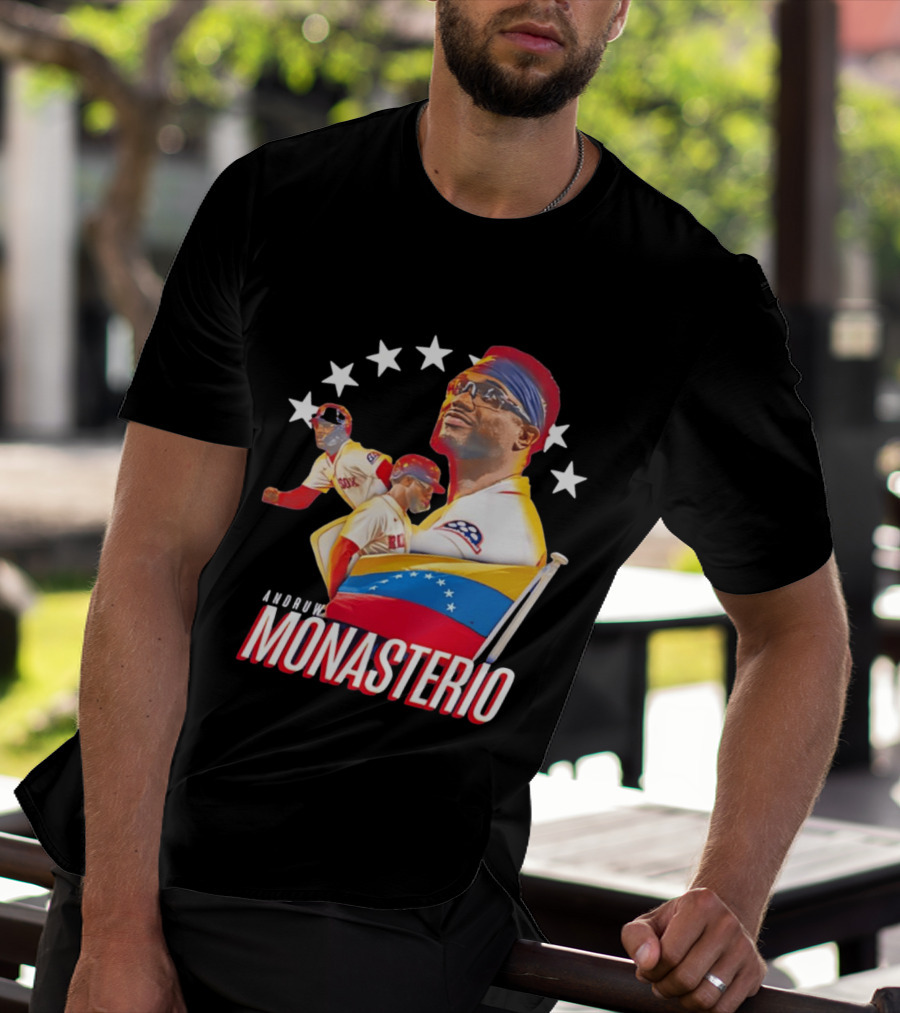 Venezuelan Pride Andruw Monasterio Red Sox Baseball Star T-Shirt
