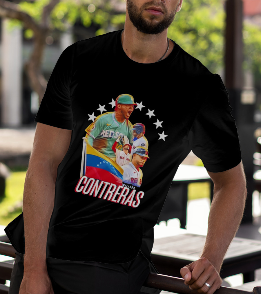 Venezuelan Baseball Pride Willson Contreras Red Sox Team Spirit T-Shirt