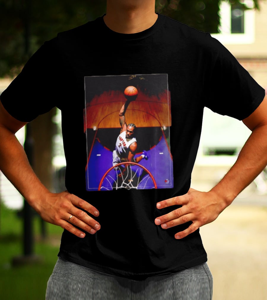 Vince Carter Toronto Raptors 15 Half Man Half Amazing Iconic Dunk T-Shirt