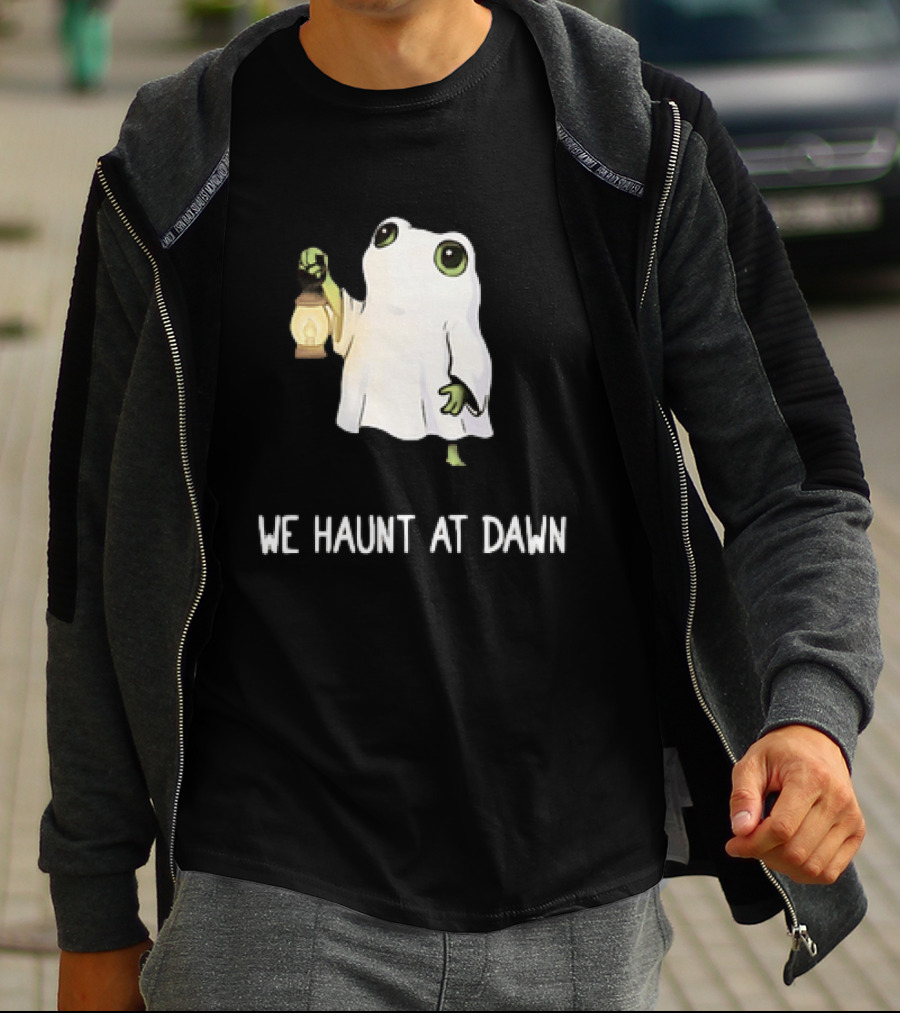 We Haunt At Dawn Ghost Frog Lantern T-Shirt