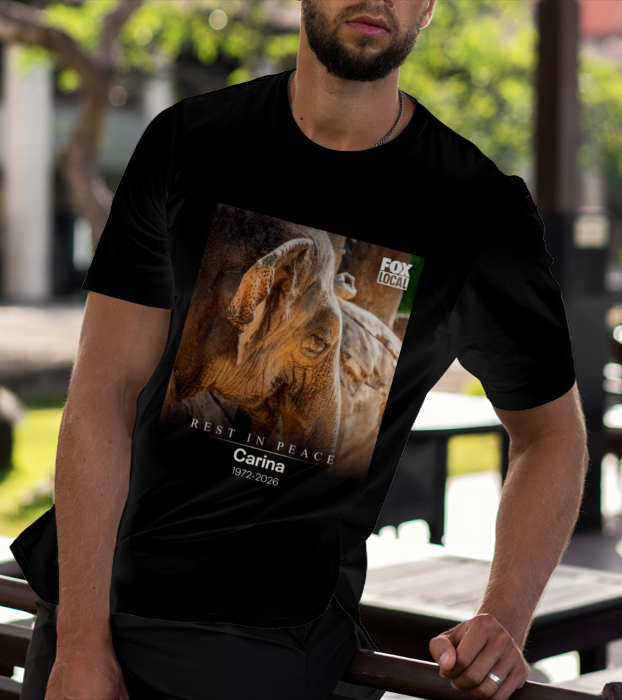 Rest In Peace Carina 1972 2026 Elephant Fox Local Memorial T-Shirt