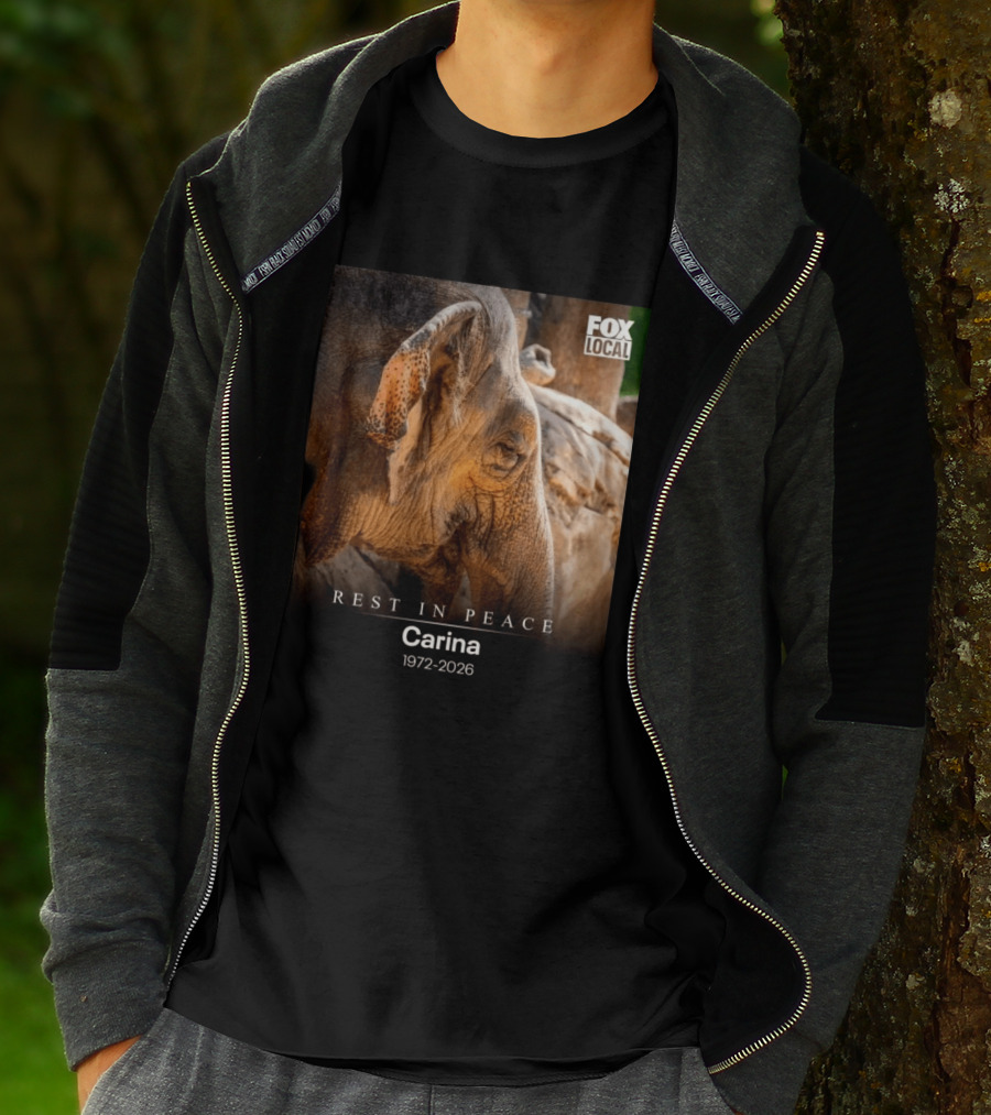 Rest In Peace Carina 1972 2026 Elephant Fox Local Memorial T-Shirt