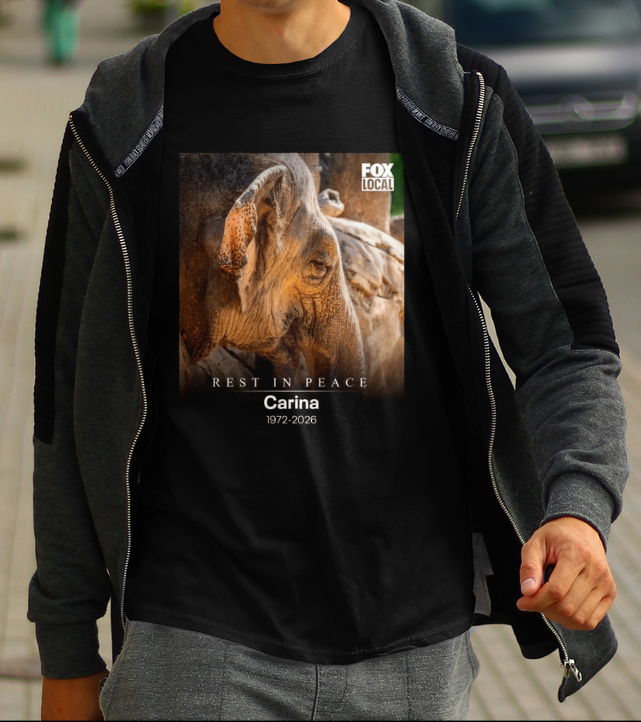 Rest In Peace Carina 1972 2026 Elephant Fox Local Memorial T-Shirt