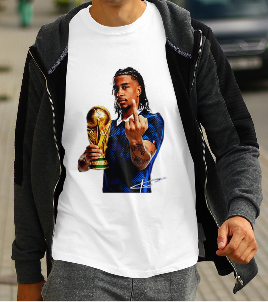 Michael Olise France National Team Middle Finger Trophy Celebration T-Shirt