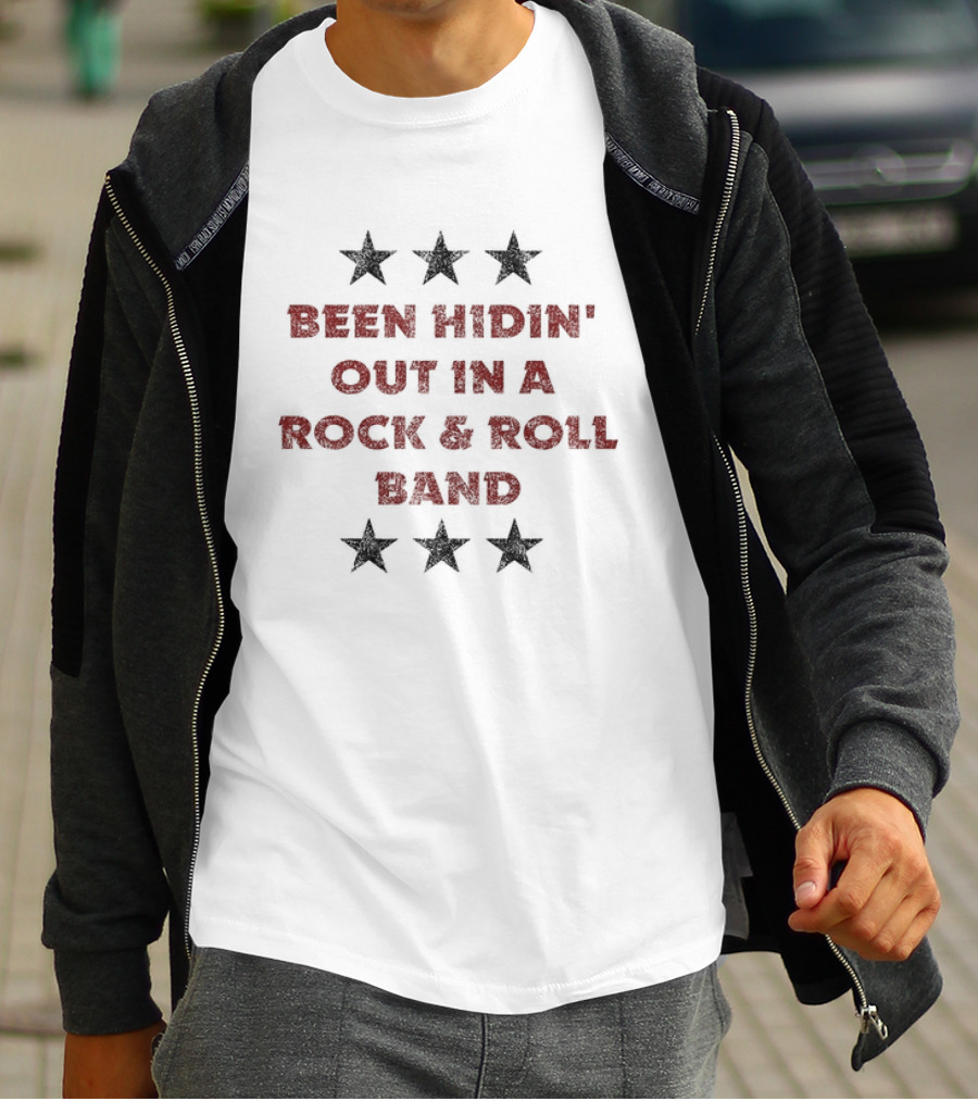 Rock And Roll Hall Of Fame Been Hidin' Out In A Rock & Roll Band Stars T-Shirt