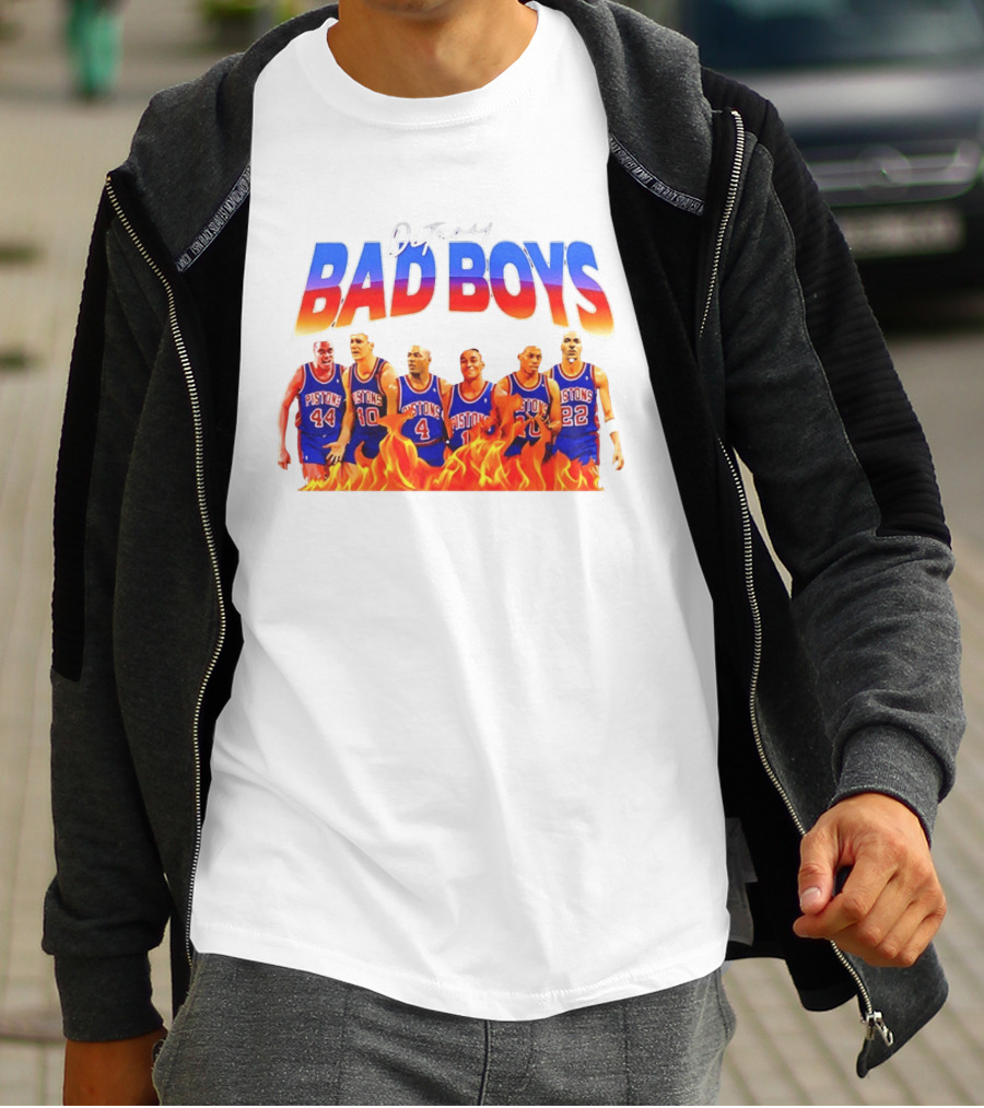 Detroit Bad Boys Rick Mahorn Bill Laimbeer Joe Dumars Isiah Thomas Dennis Rodman John Salley T-Shirt