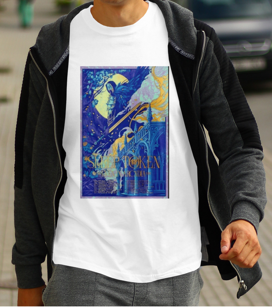 Sleep Token Even In Arcadia Angelic Moonlit Gothic Architecture T-Shirt