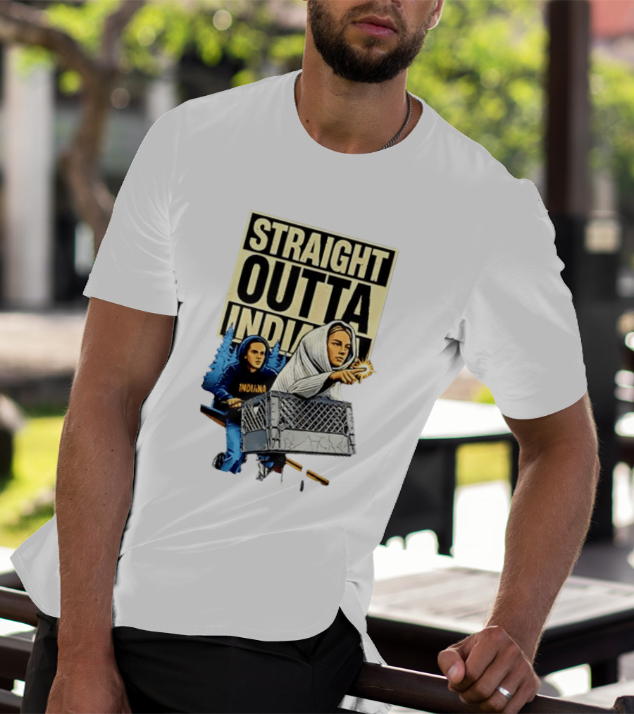 WNBA Meme Sophie Cunningham Caitlin Clark Straight Outta Indiana T-Shirt