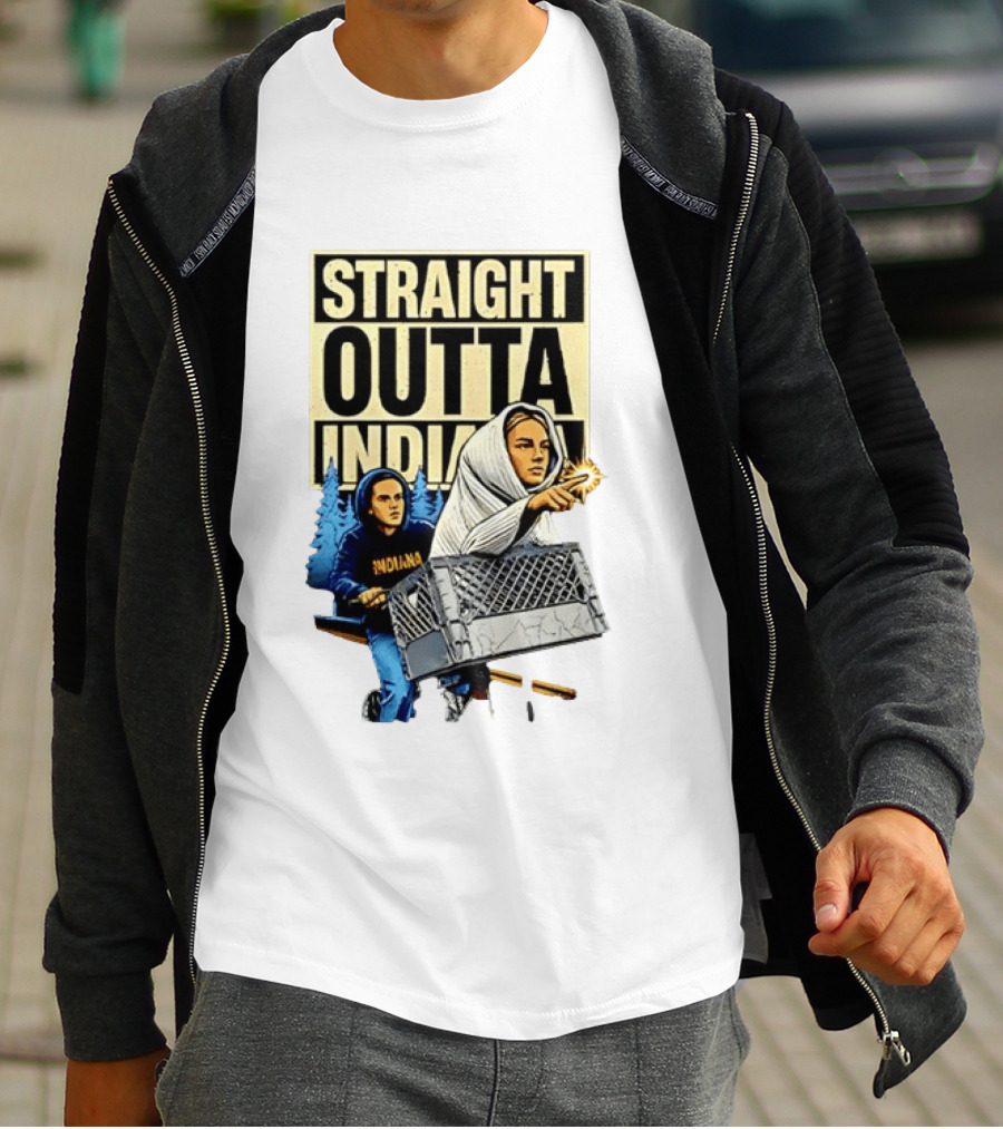 WNBA Meme Sophie Cunningham Caitlin Clark Straight Outta Indiana T-Shirt