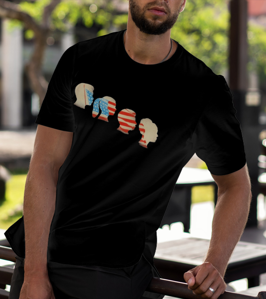 American Flag New York Public Library Joan Wong Marshall Project T-Shirt