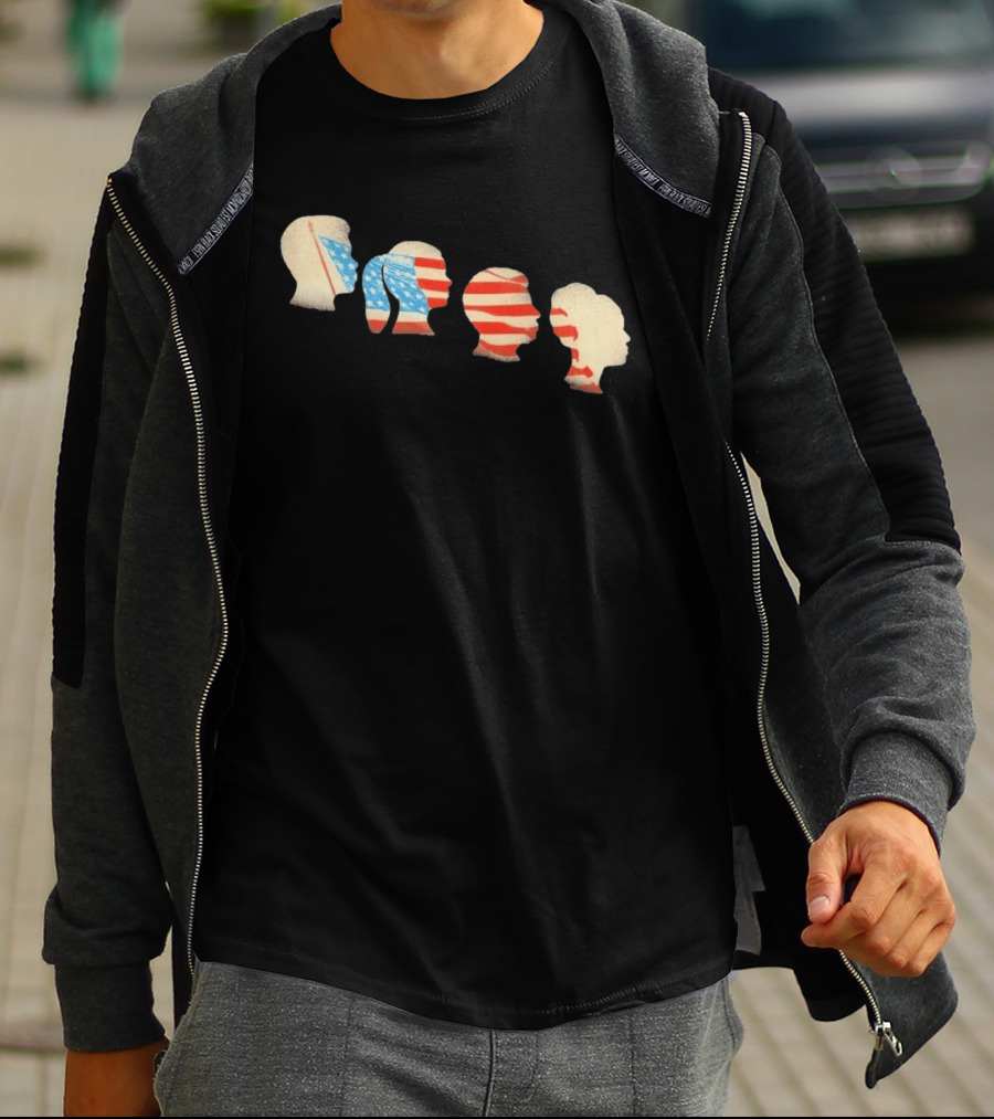 American Flag New York Public Library Joan Wong Marshall Project T-Shirt