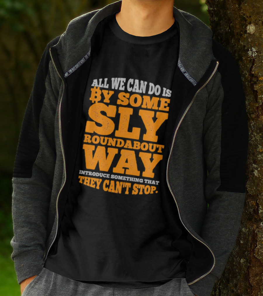 Bitcoin Outlaw All We Can Do Is By Some Sly Roundabout Way Introduce Something They Can't Stop T-Shirt