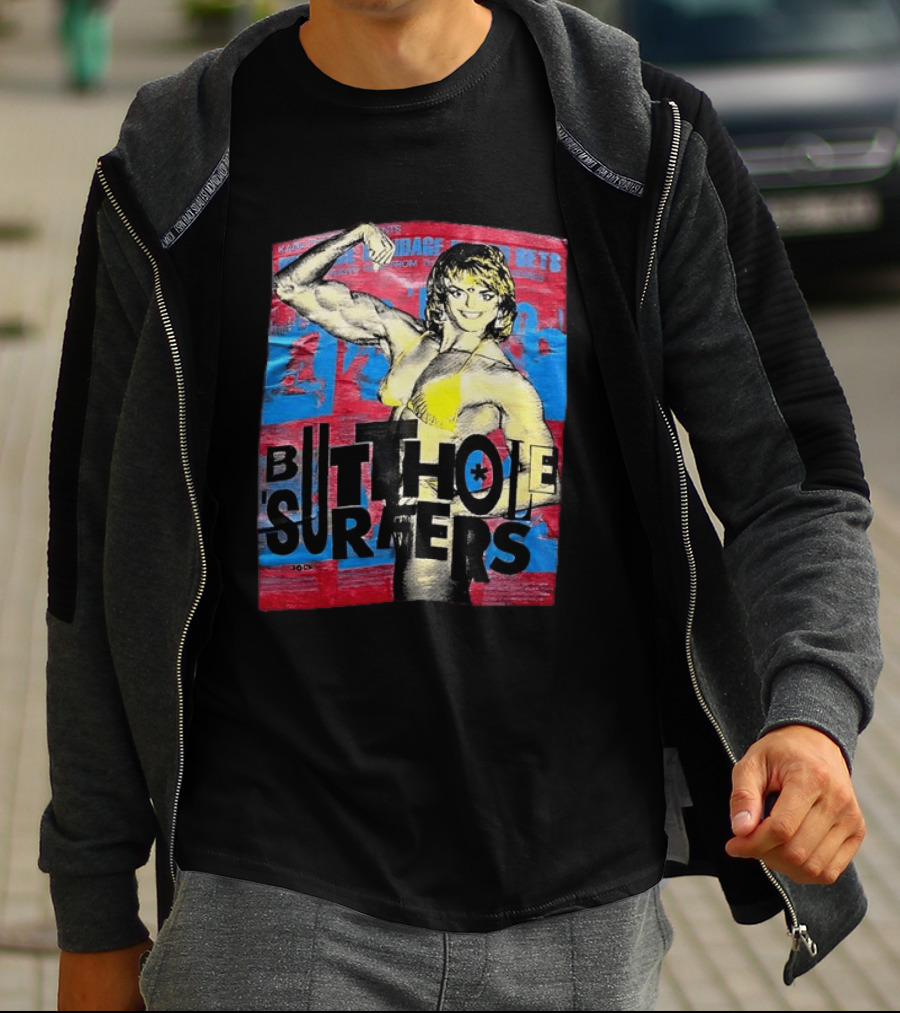 Butthole Surfers Gym Retro Bodybuilder T-Shirt