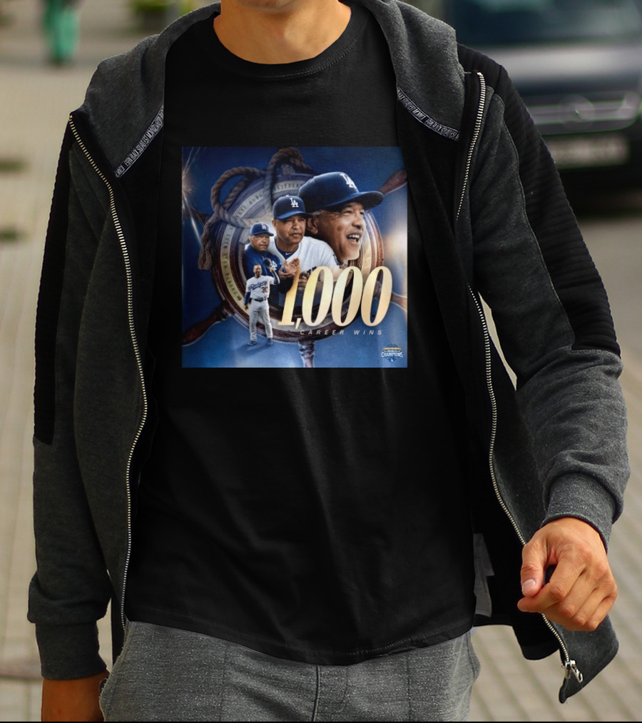 Los Angeles Dodgers Manager Doc Achieves 1000 Career Wins Milestone In Major League History T-Shirt