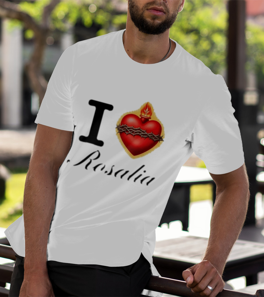I Love Rosalia Alexa Demie Wear LUX Tour 2026 Sacred Heart Flame Thorn T-Shirt