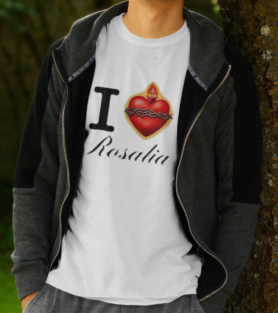 I Love Rosalia Alexa Demie Wear LUX Tour 2026 Sacred Heart Flame Thorn T-Shirt