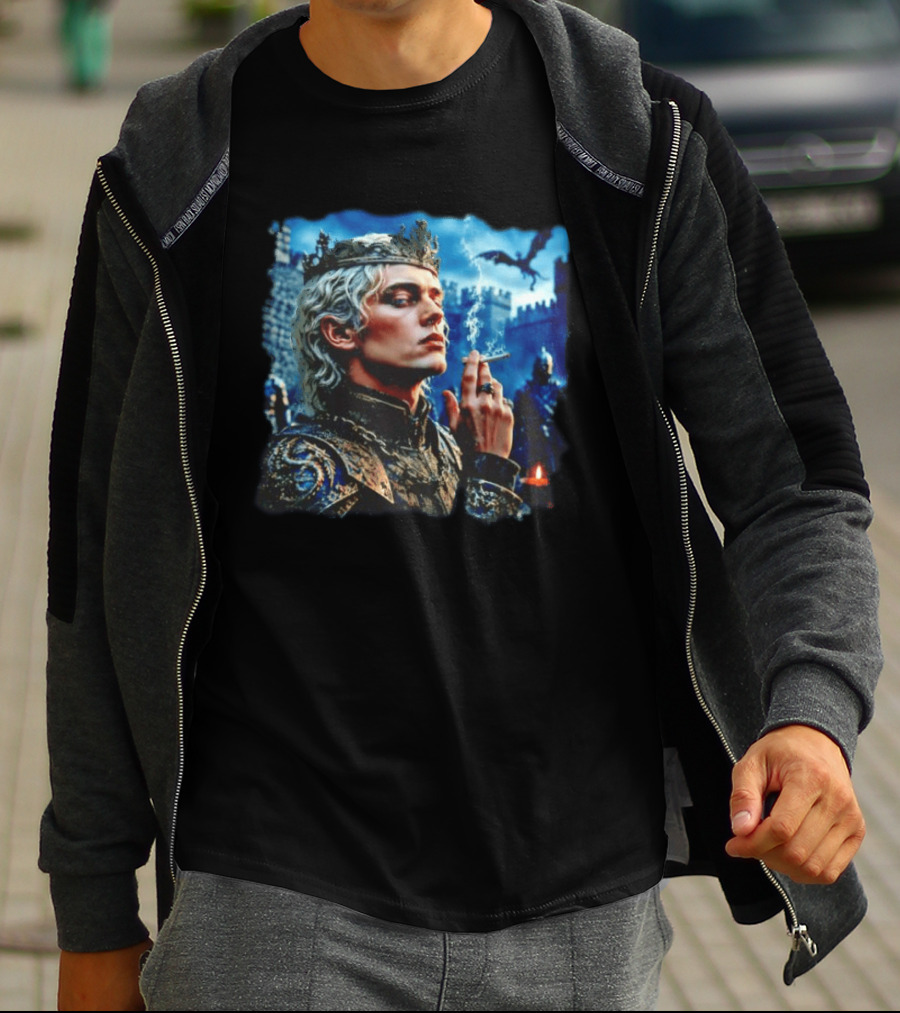 Aemond Targaryen House Of The Dragon Smoking Cigarette Castle Dragon King T-Shirt