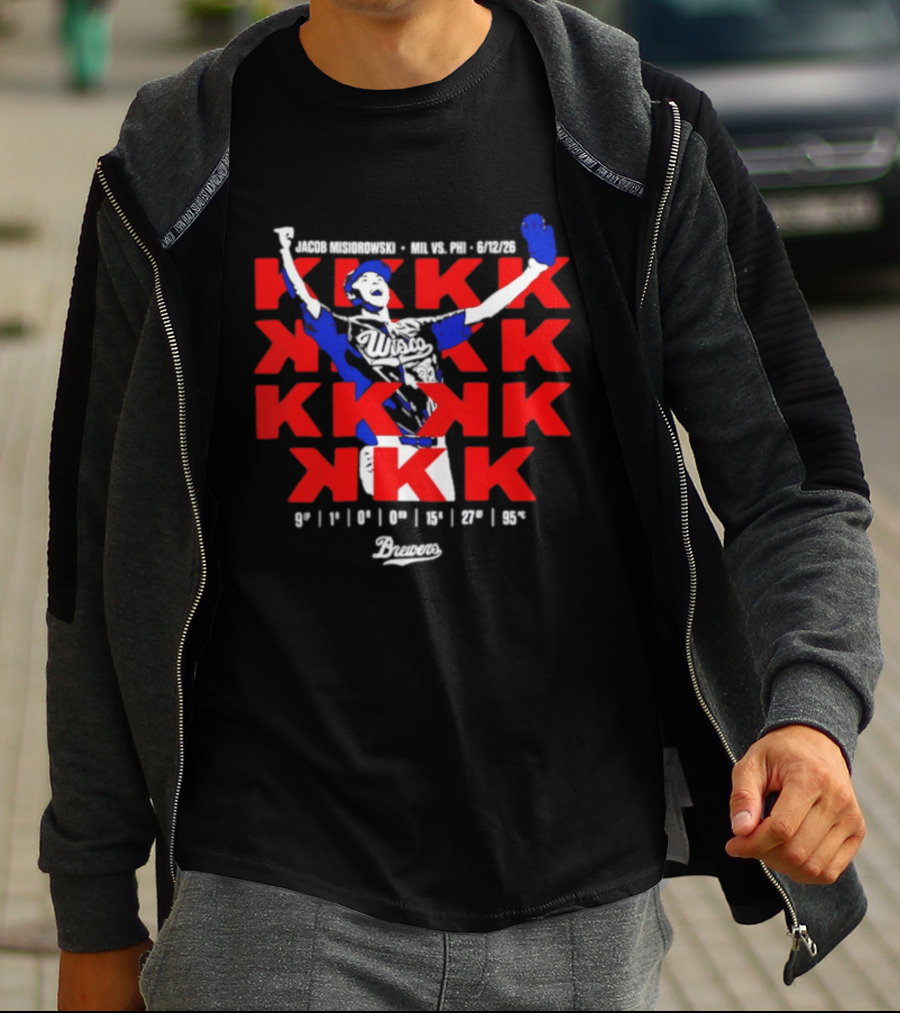 Jacob Misiorowski Mil Vs Phi 2026 Strikeout Highlights K 9 1 0 10 13 27 45 T-Shirt