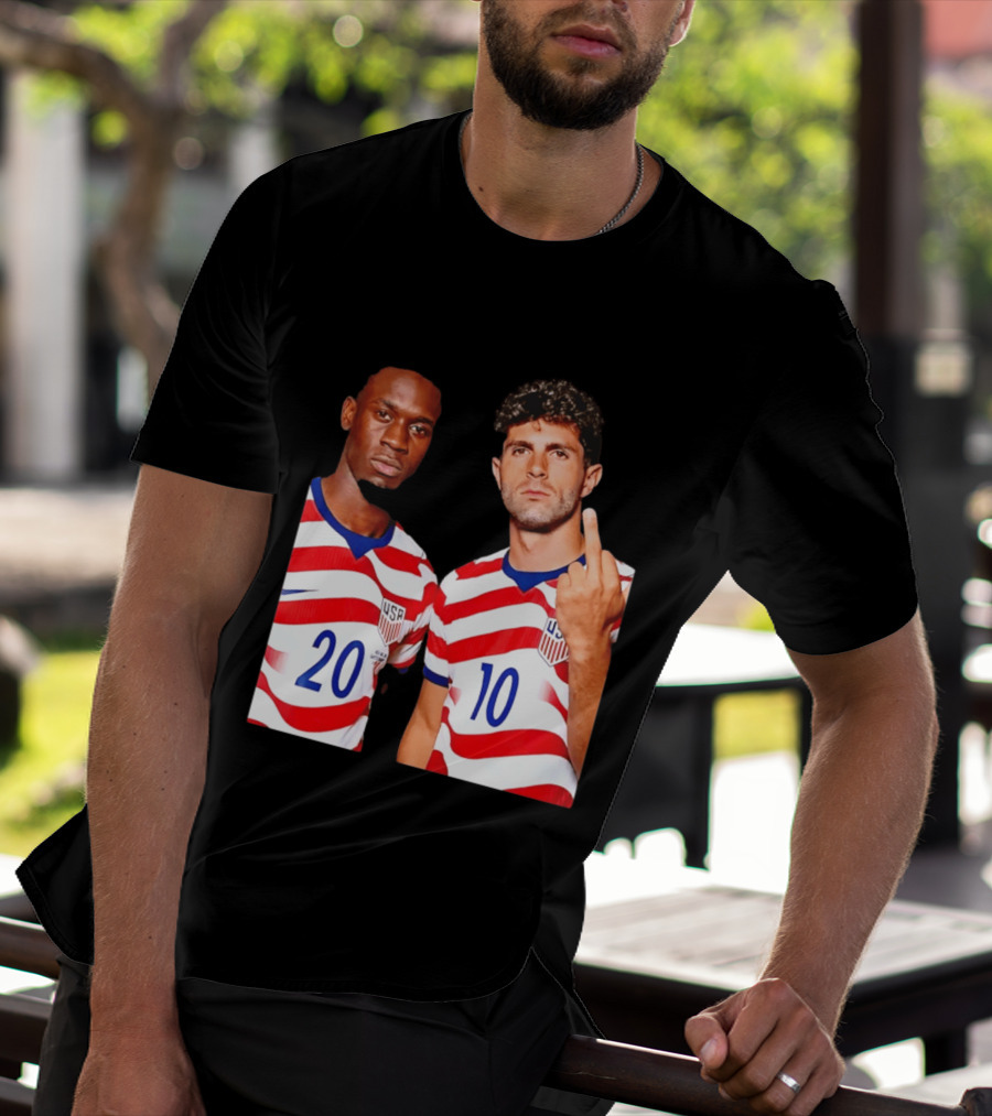 Christian Pulisic Folarin Balogun USMNT Soccer Iconic Gesture T-Shirt