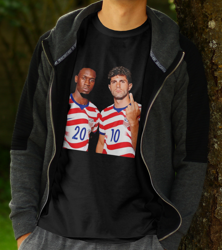 Christian Pulisic Folarin Balogun USMNT Soccer Iconic Gesture T-Shirt