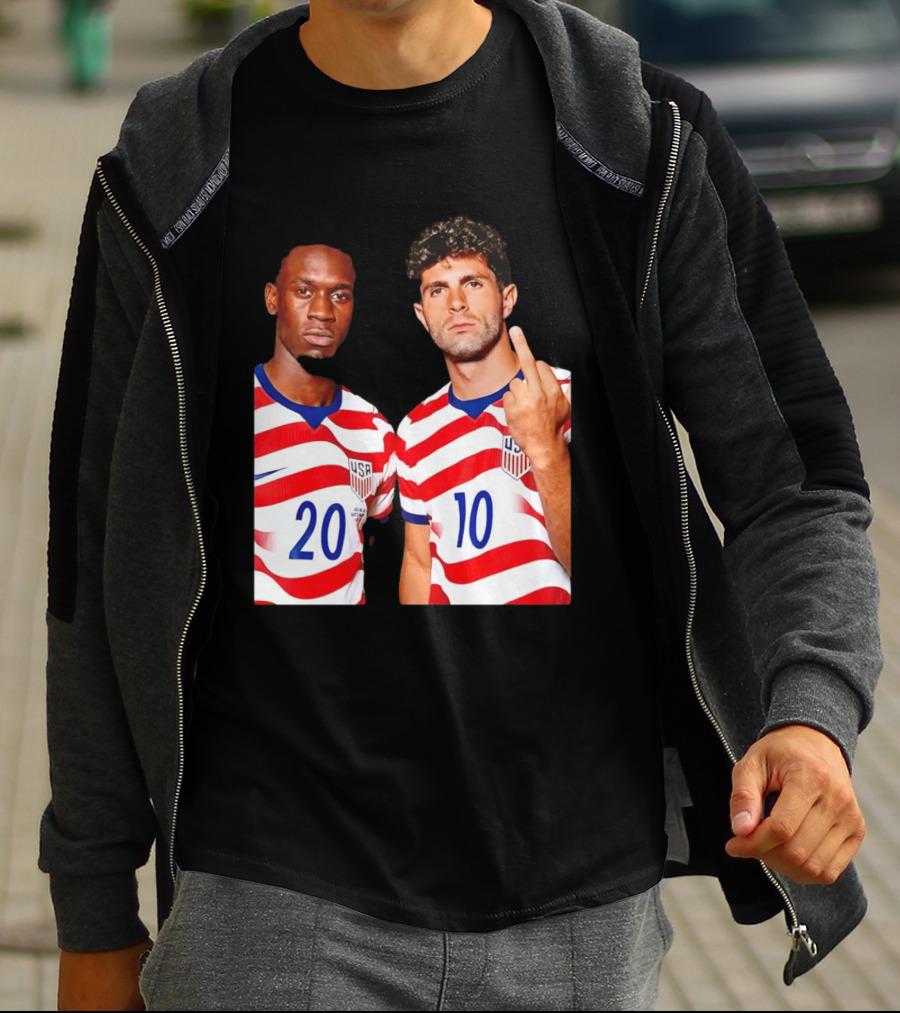 Christian Pulisic Folarin Balogun USMNT Soccer Iconic Gesture T-Shirt