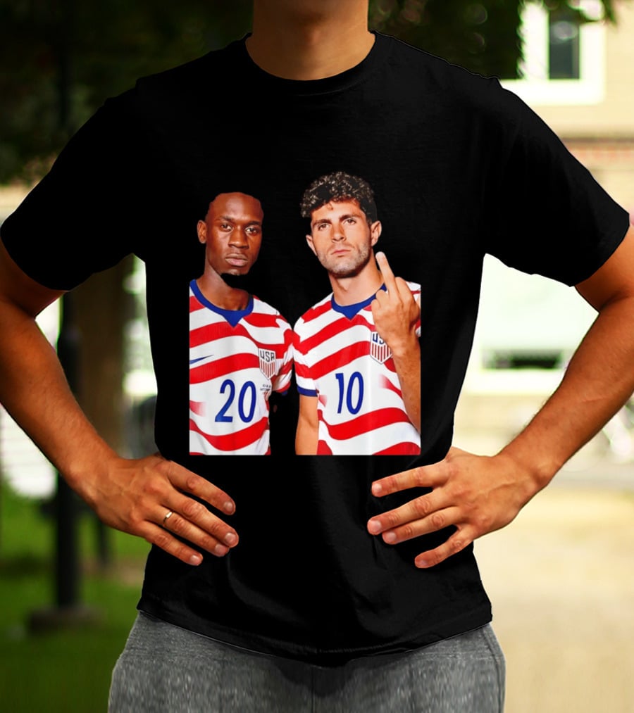 Christian Pulisic Folarin Balogun USMNT Soccer Iconic Gesture T-Shirt