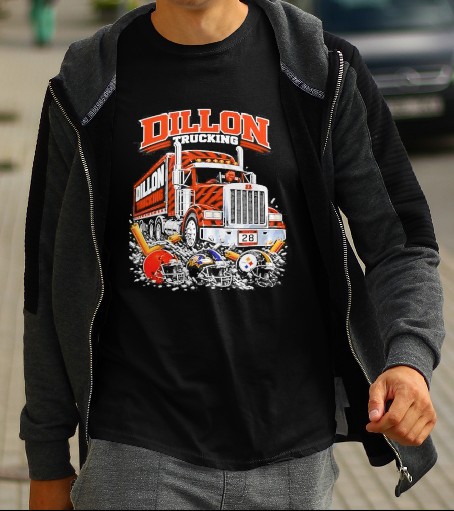 Corey Dillon Cincinnati Bengals Dillon Trucking Football Truck T-Shirt