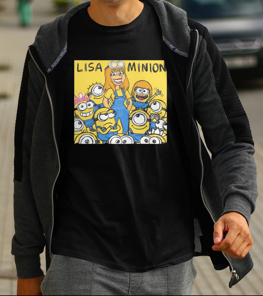 Lisa Minion Characters Cartoon Group Fun Playful Adventure T-Shirt