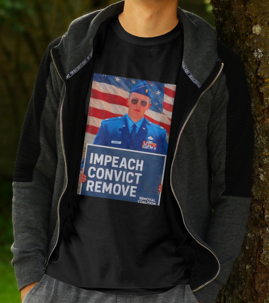 Impeach Convict Remove Major Jason Watson Sign With American Flag T-Shirt
