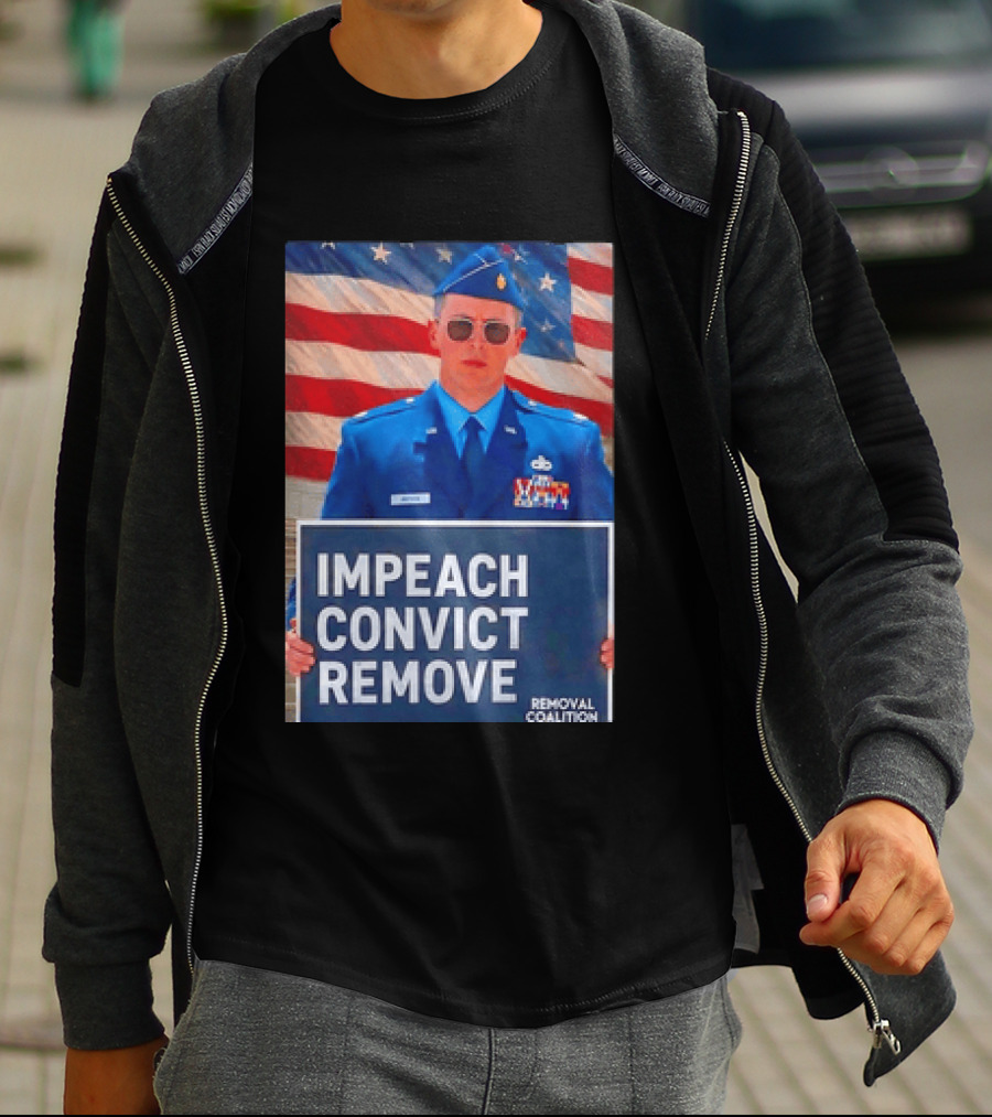 Impeach Convict Remove Major Jason Watson Sign With American Flag T-Shirt