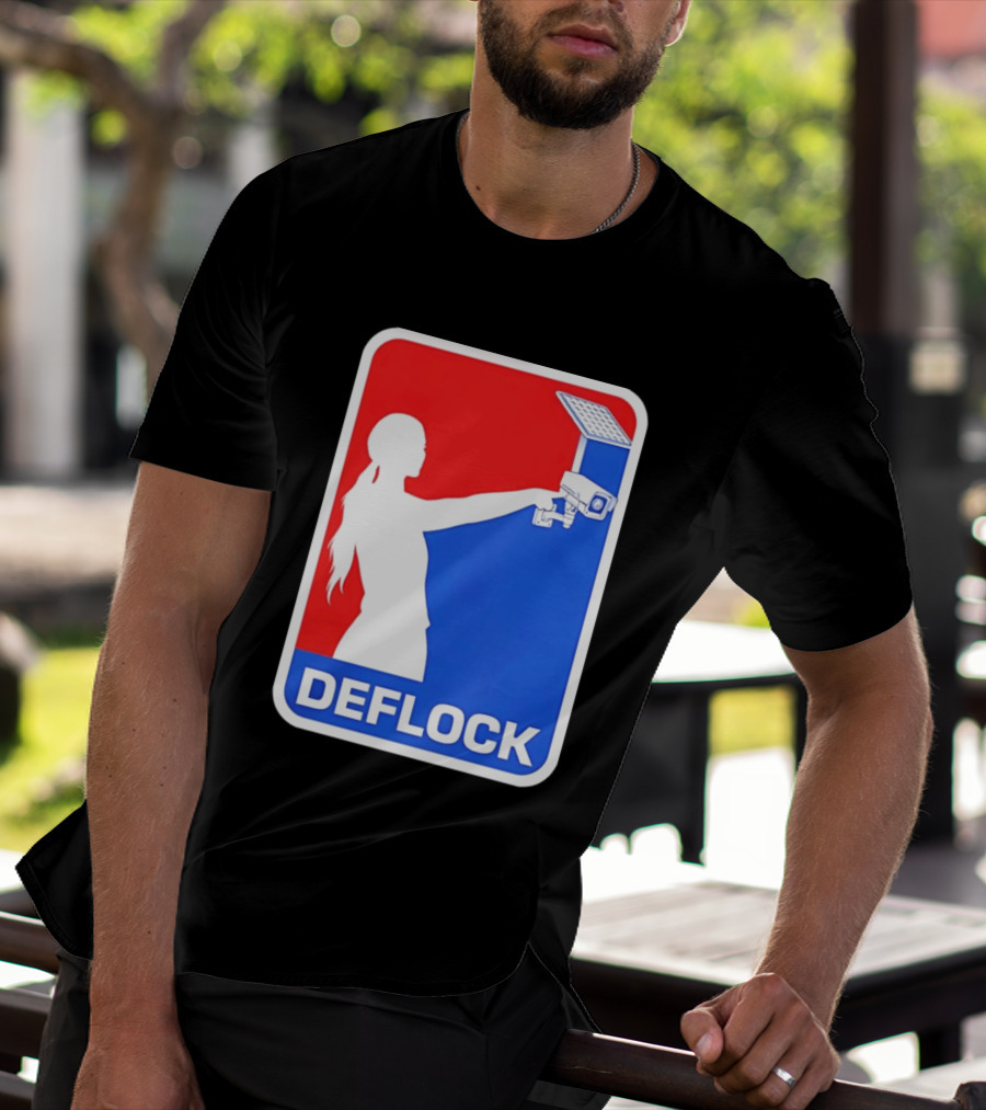 Deflock Woman Pointing At Security Camera T-Shirt