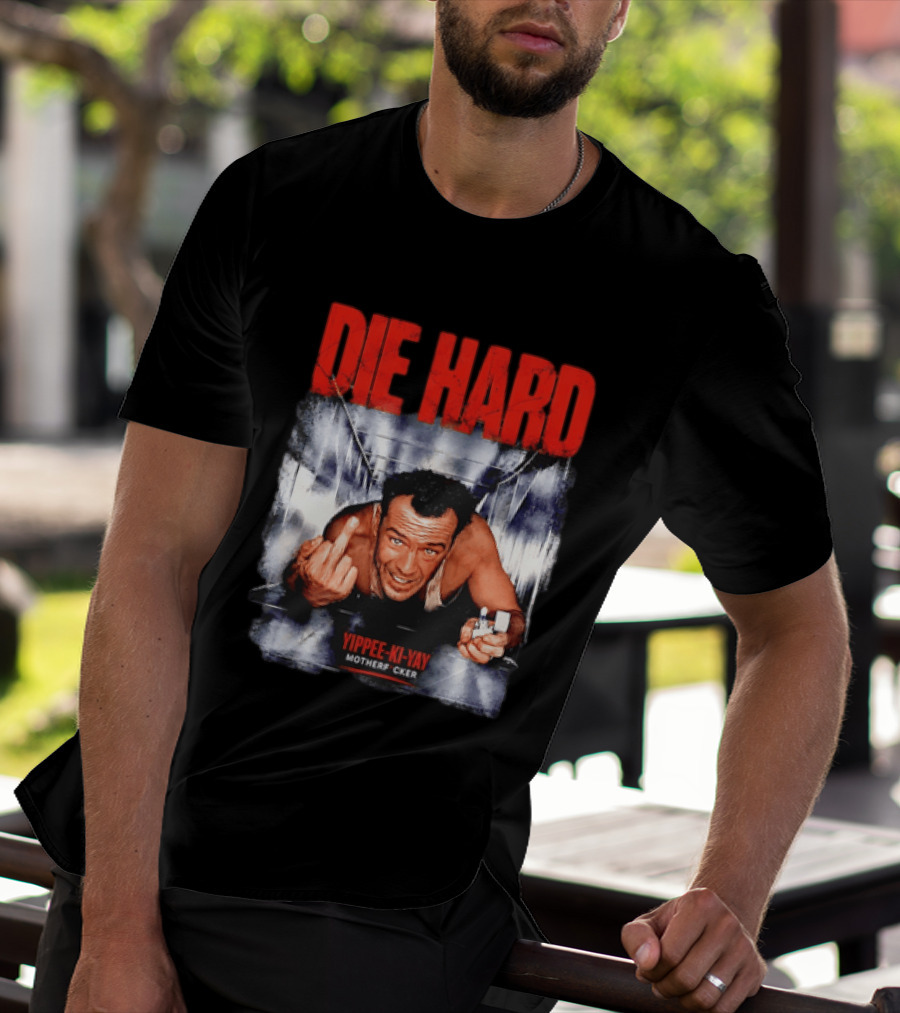 Die Hard 1988 Bruce Willis Yippee Ki Yay Motherfucker Iconic Action Movie Scene T-Shirt