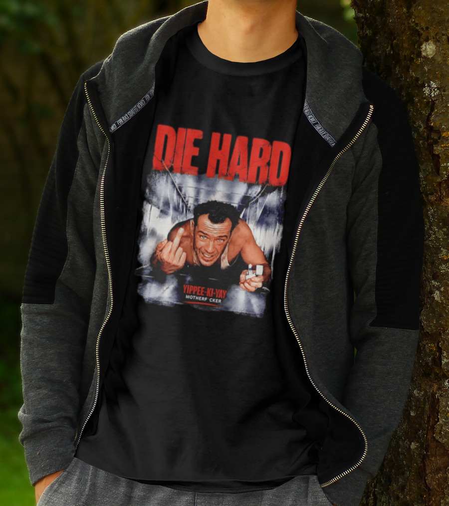 Die Hard 1988 Bruce Willis Yippee Ki Yay Motherfucker Iconic Action Movie Scene T-Shirt