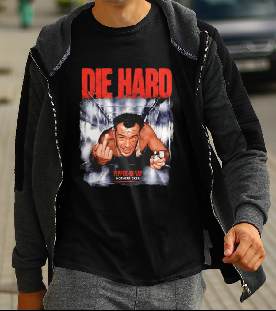 Die Hard 1988 Bruce Willis Yippee Ki Yay Motherfucker Iconic Action Movie Scene T-Shirt