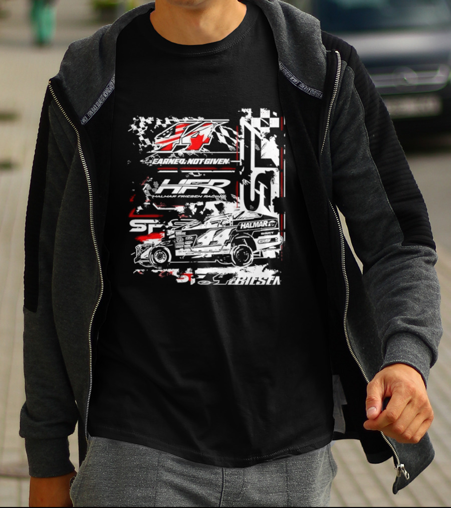 Earned Not Given 44 Halmar Racing American Flag 2026 T-Shirt