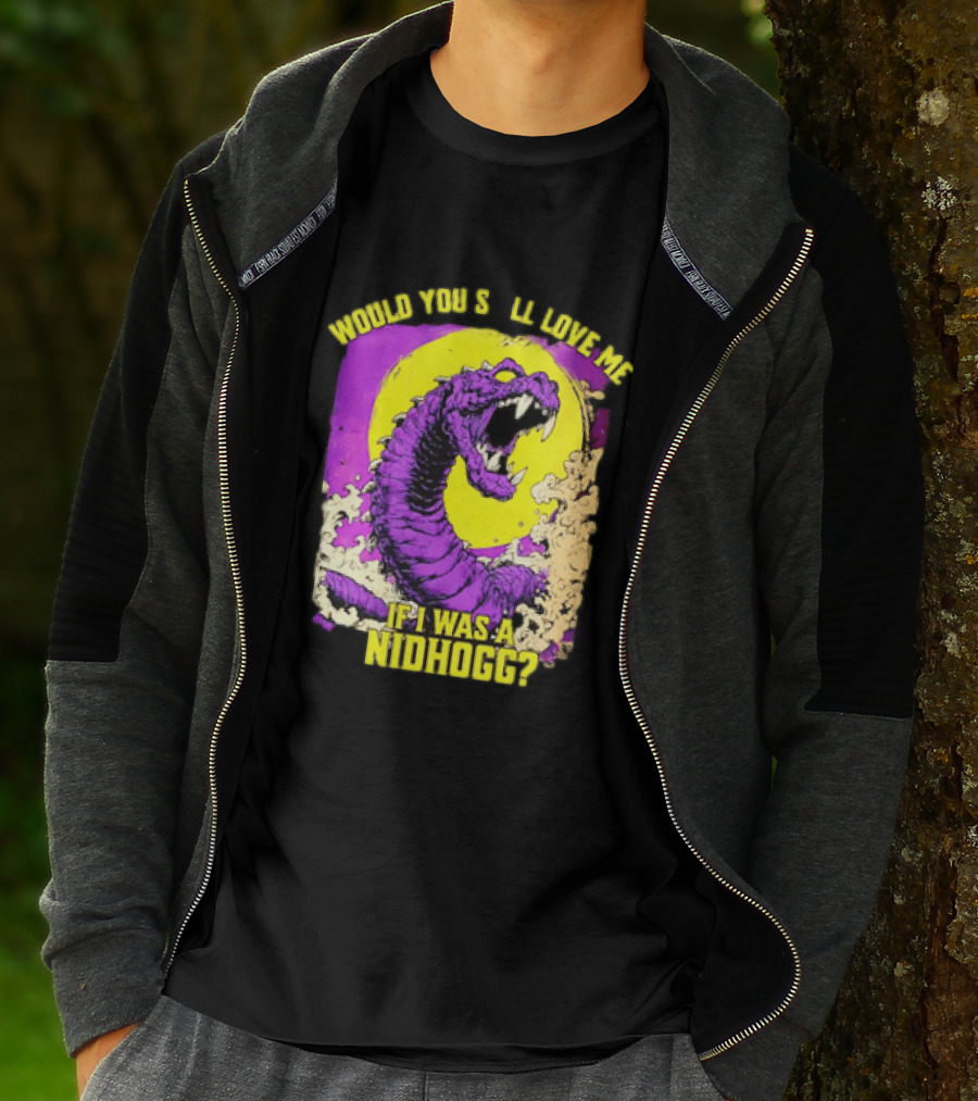 Would You Still Love Me If I Was A Nidhogg Purple Monster Retro Aesthetic T-Shirt