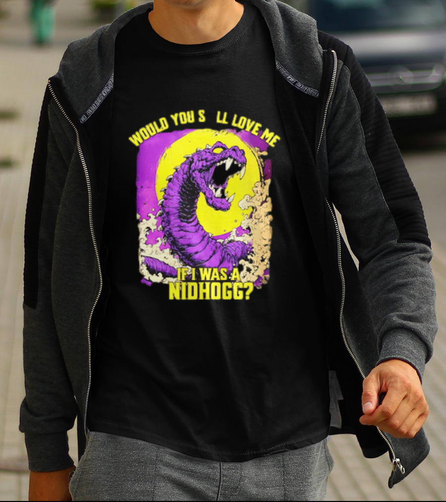 Would You Still Love Me If I Was A Nidhogg Purple Monster Retro Aesthetic T-Shirt