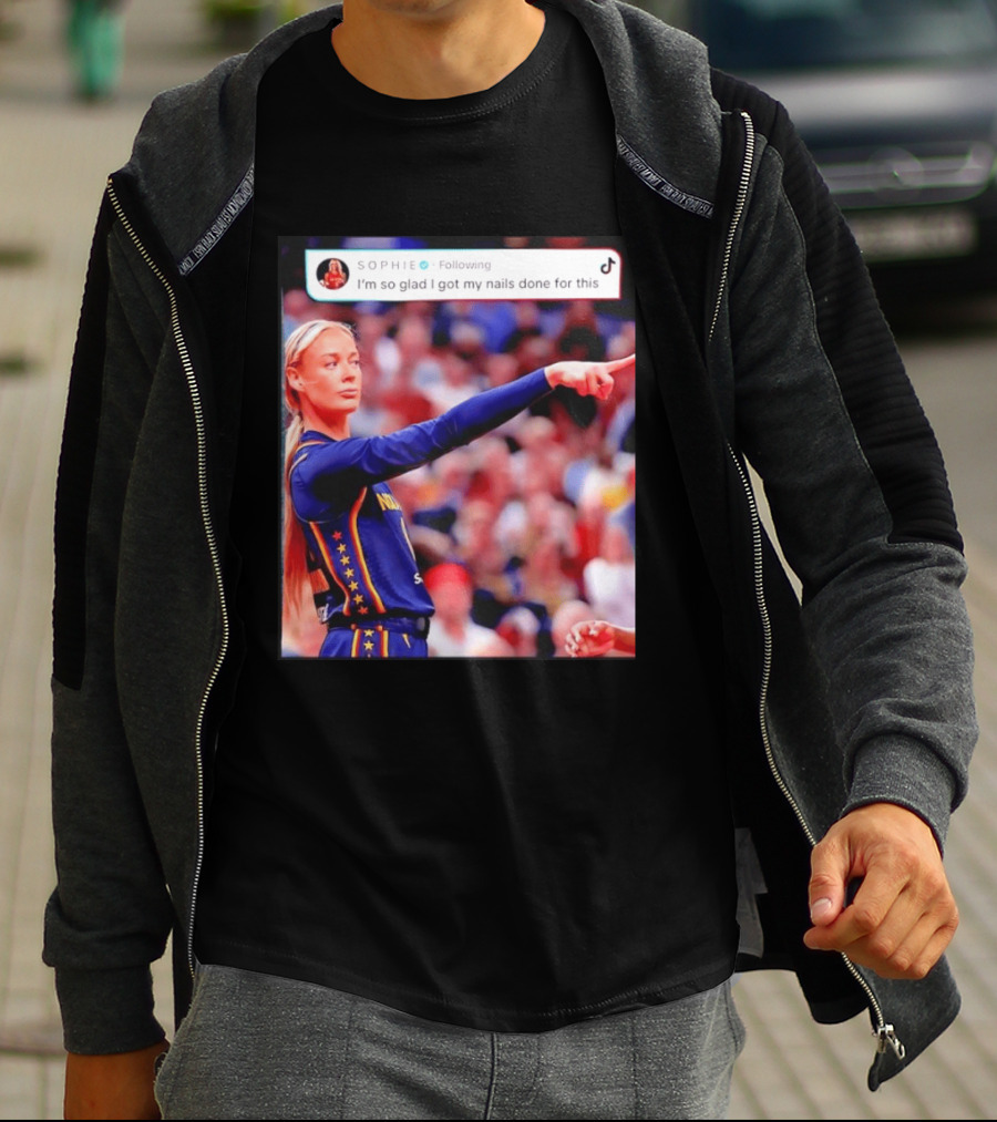 Sophie Cunningham Pointing I'm So Glad I Got My Nails Done Basketball Moment T-Shirt