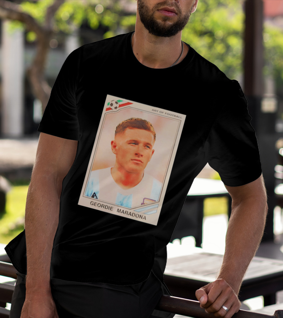 Geordie Maradona Art Of Football Argentina National Team T-Shirt