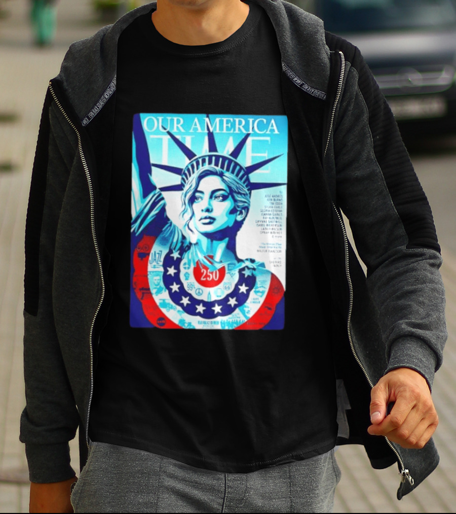 Our America Time 250 Shepard Fairey Statue Of Liberty Walter Isaacson T-Shirt