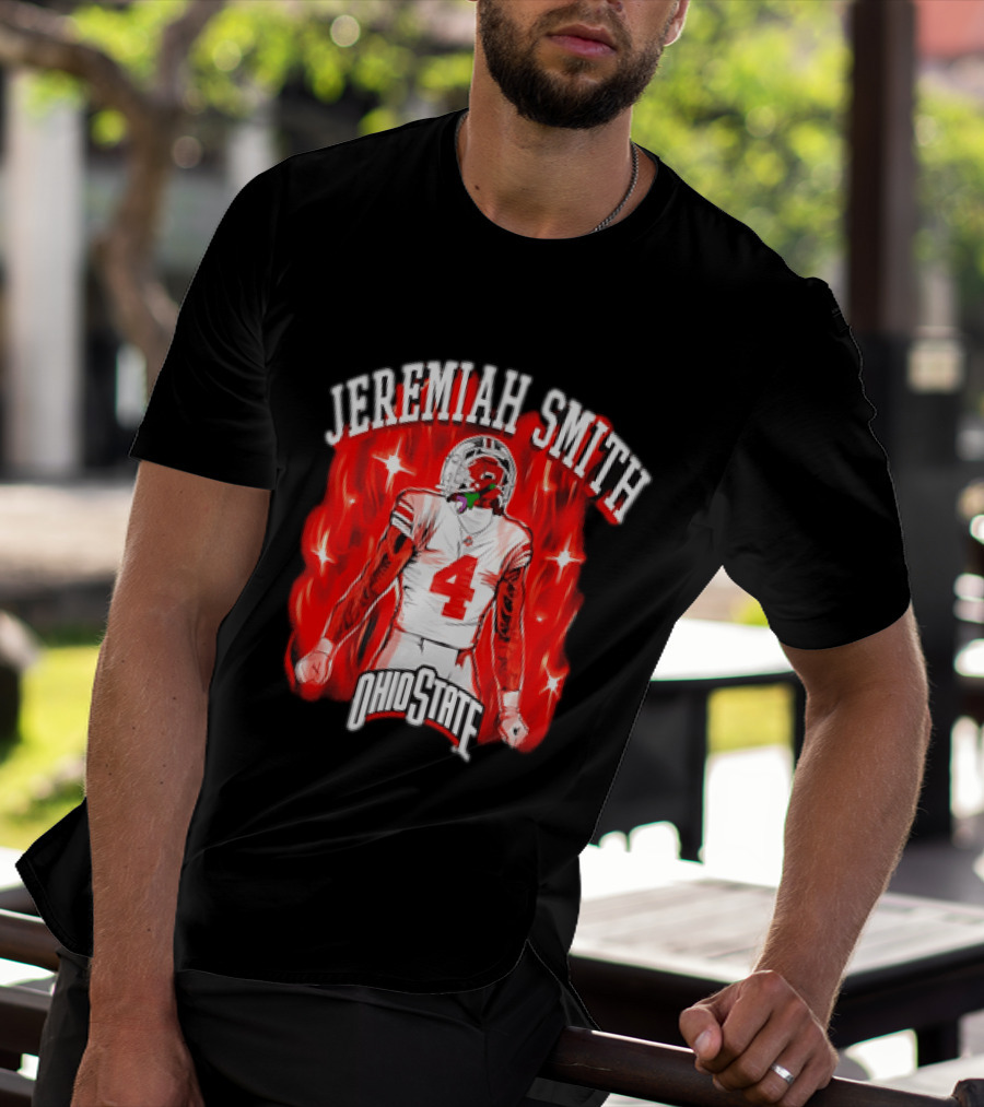 Jeremiah Smith Ohio State Buckeyes Number 4 Football Player T-Shirt