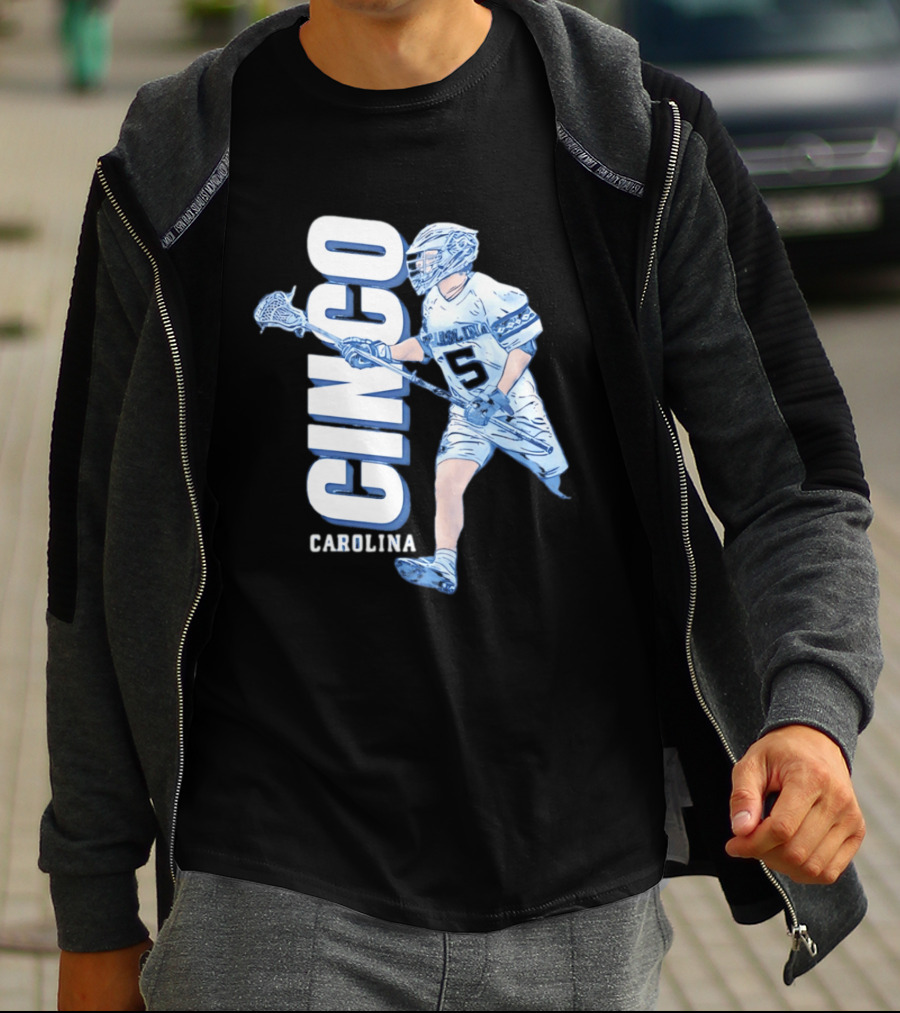 Cinco Carolina Peter Thomann Lacrosse Player Number 5 T-Shirt