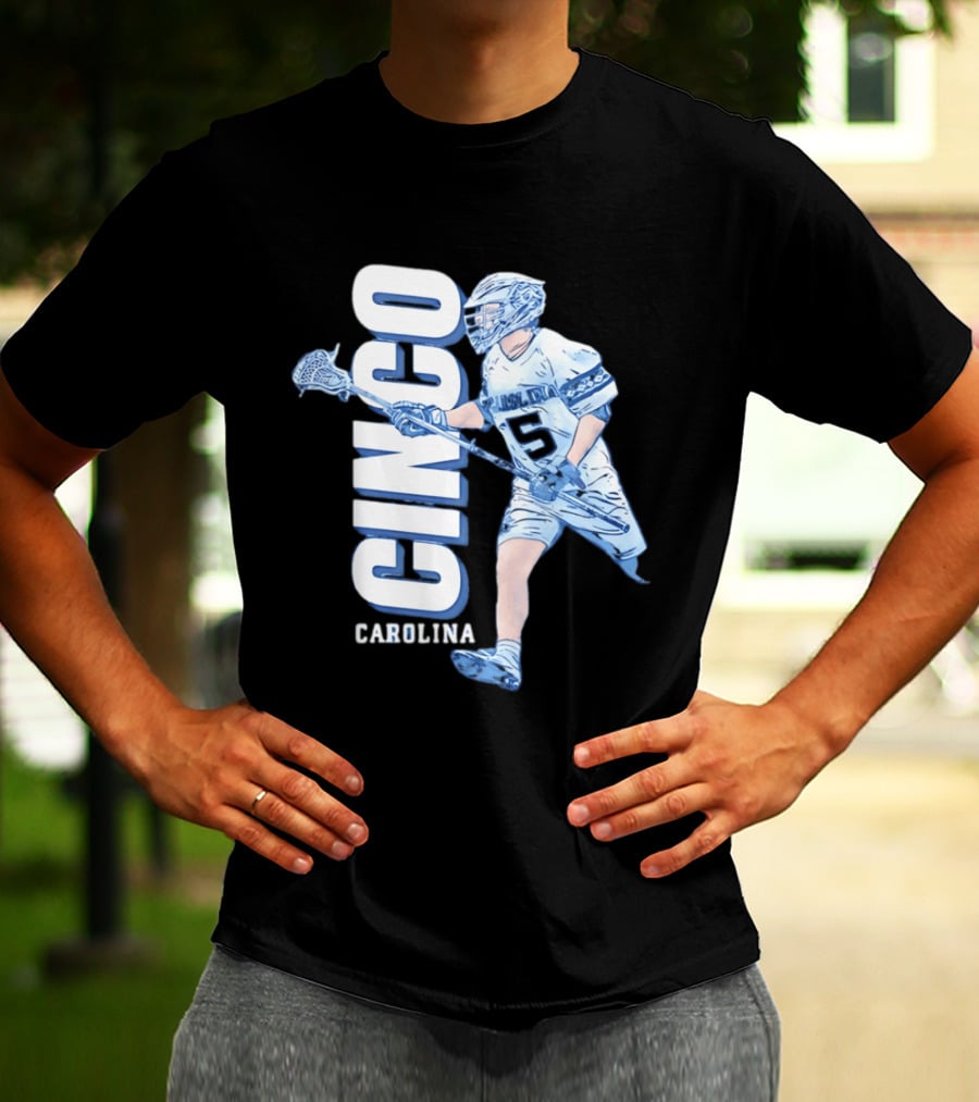 Cinco Carolina Peter Thomann Lacrosse Player Number 5 T-Shirt