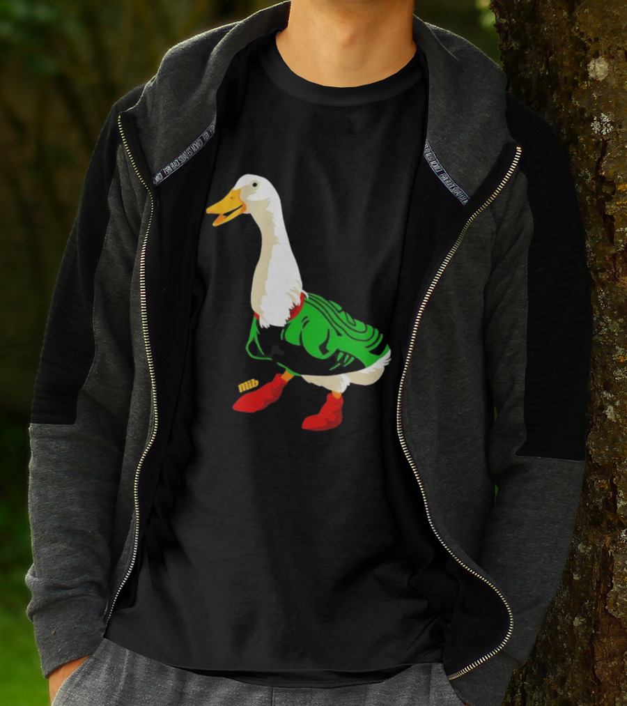 Y Si Si Duck Funny Quirky Cartoon Character In Bright Outfit T-Shirt