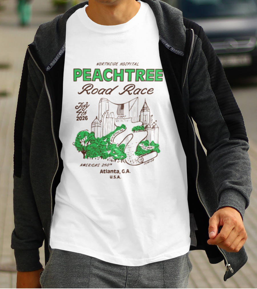 2026 Atlanta Peachtree Road Race MARTA Atlanta G.A. U.S.A. T-Shirt