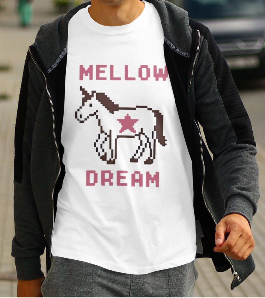 Mellow Dream Pixel Unicorn Star T-Shirt