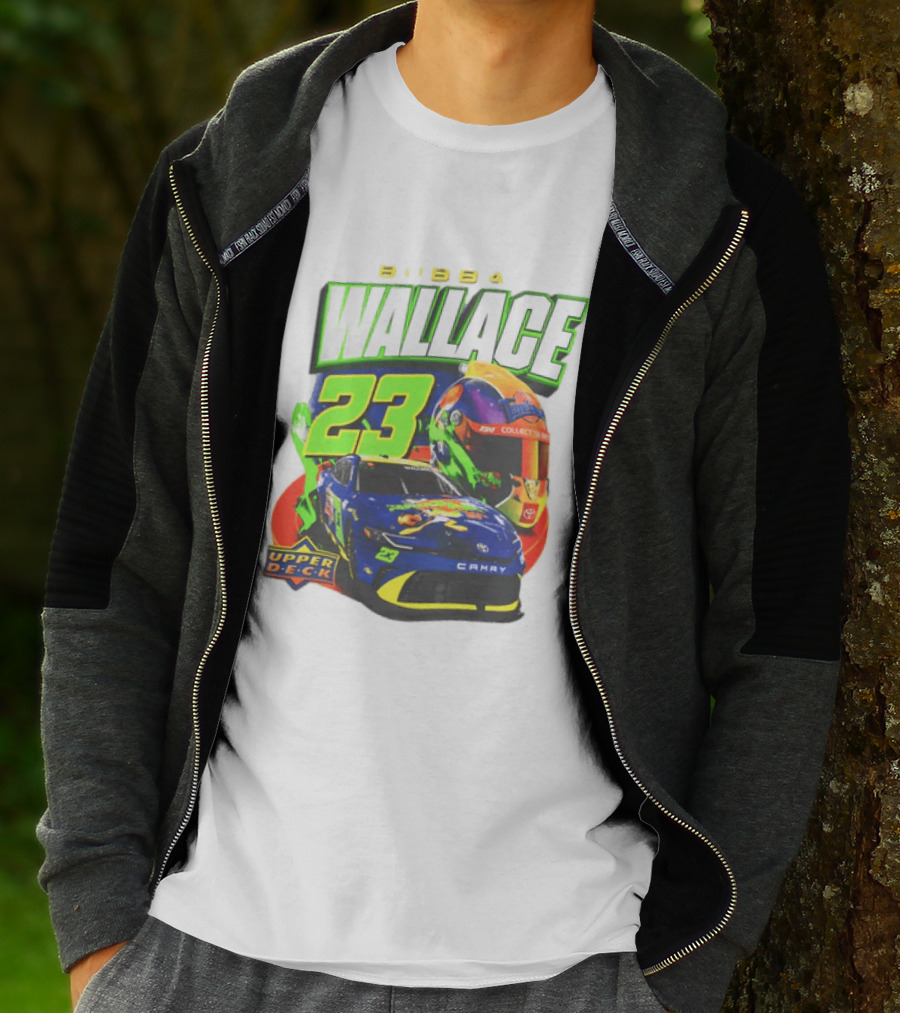 Bubba Wallace 23XI Racing Upper Deck Collectibles NASCAR Camry Helmet T-Shirt